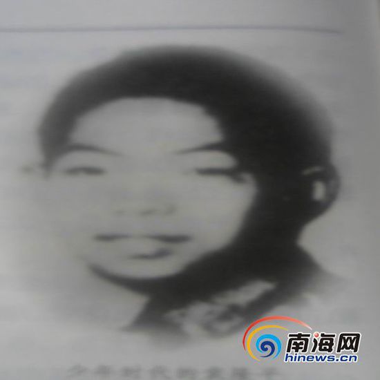 少年時代的袁隆平。(南海網(wǎng)記者孫令正翻拍)