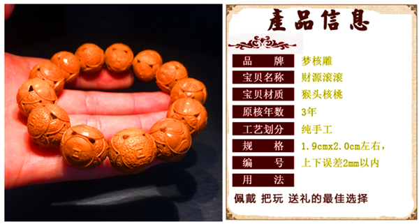 9-猴頭核桃核雕-財(cái)源滾滾