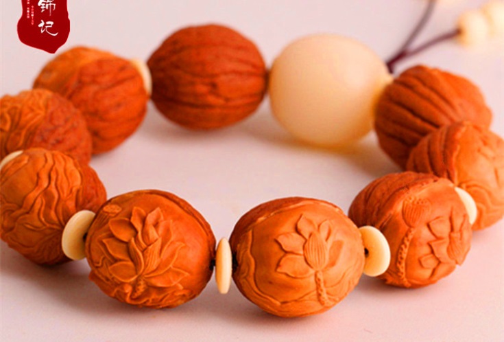 2-猴頭核桃核雕-花開(kāi)富貴