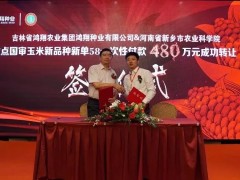 大手筆！這家種企簽了一份480萬元的玉米品種轉(zhuǎn)讓協(xié)議 (23?)
